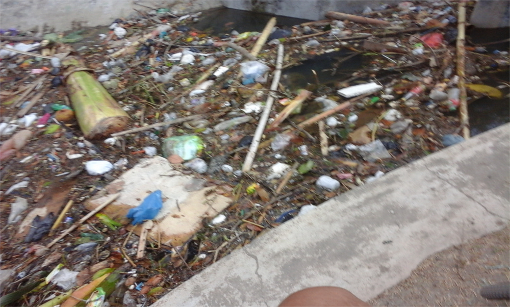 Jumlah sampah saat Selokan Mataram ditutup sementara