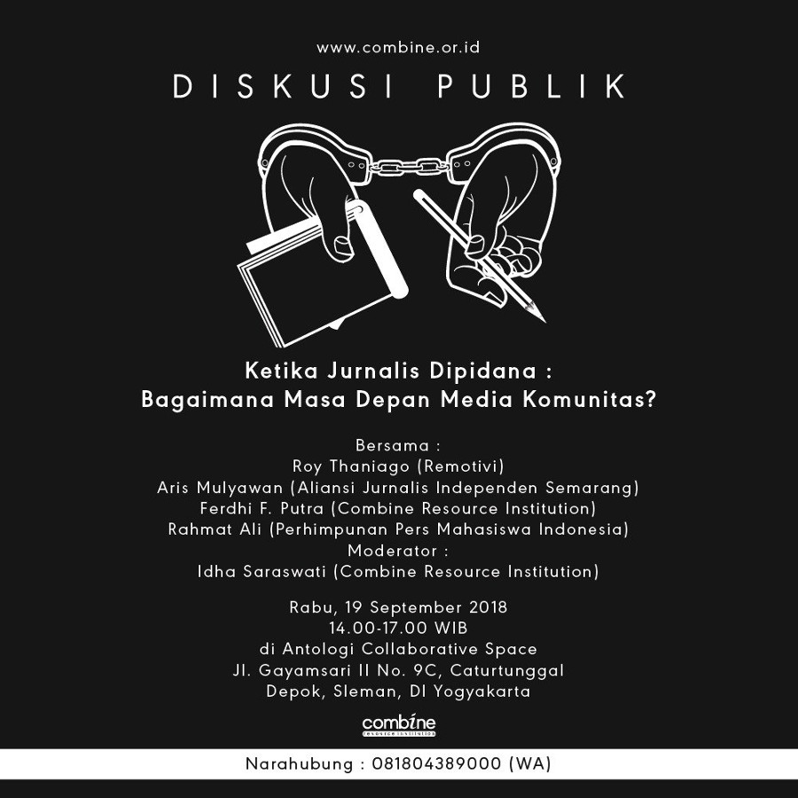 Poster acara diskusi publik