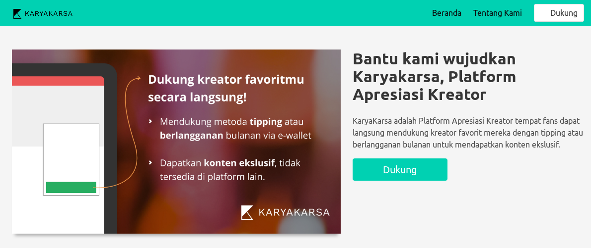 Halaman situsweb KaryaKarsa.com