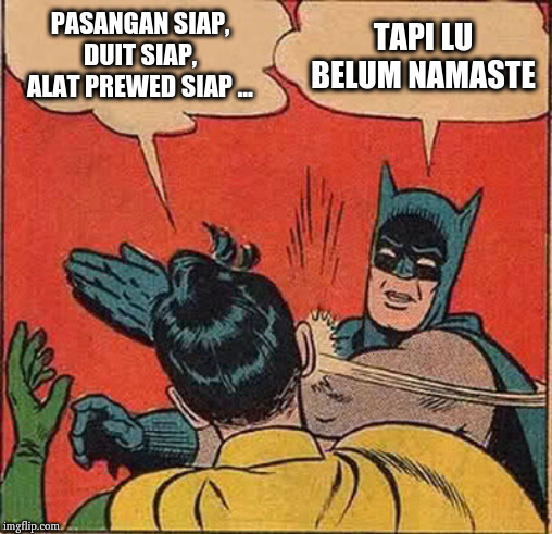 Meme Batman nyuruh namaste